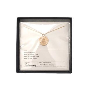 Patina Strong Women Quote Necklace 18” Length Chain
